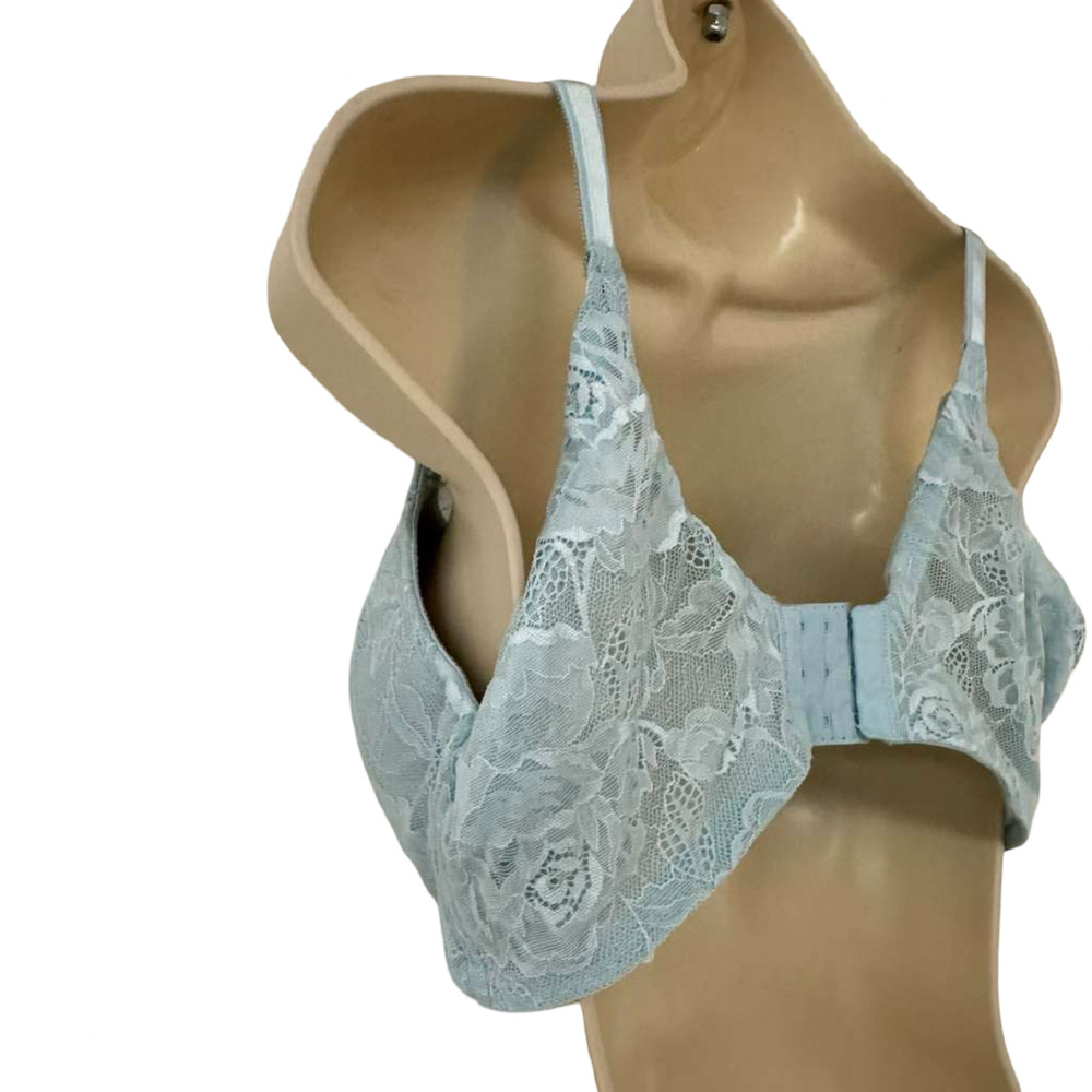 Torrid Lace Blue Underwire Back Close Adjustable Lightly Lined Bra 38 DDD - Picture 5 of 11
